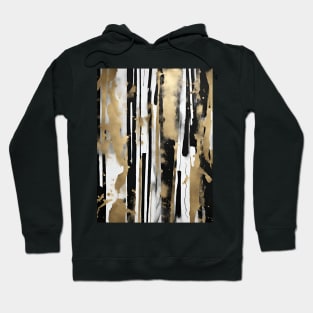 Golden Stripes Abstract Art Hoodie